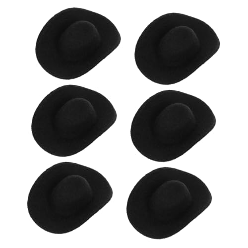 BESPORTBLE 6 Stück Mini Cowboyhüte DIY Mini Jazzhüte und Cowboyhüte für Puppenkostüme Bastelprojekte und Dekoration Sicher und Robust für Vielfältige für Kreative Anwendungen von BESPORTBLE
