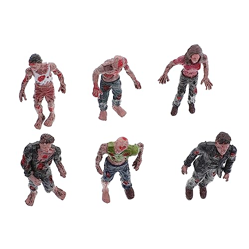 BESPORTBLE 6 Stück Mini Zombie Puppen aus Kunststoff Walking Dead für Halloween Dekoration und Themenpartys Realistische Gruselige Figuren für Kreative Tischdeko von BESPORTBLE