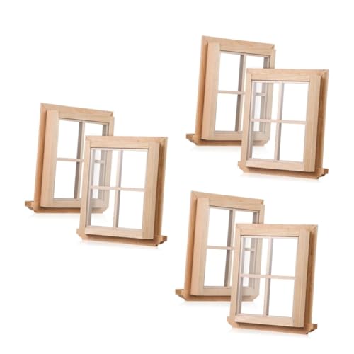 BESPORTBLE 6 Stück Miniatur Fensterrahmen aus Holz Fach Skaliert Puppenhaus Zubehör Dekorative Möbelmodelle für Puppenhaus Kinderspielzeug Rustikale Fensterdeko BESPORTBLE 6 Stück Miniatur Fensterrahmen aus Holz Fach Skaliert Puppenhaus Zubehör Dekorative Möbelmodelle für Puppenhaus Kinderspielzeug Rustikale Fensterdeko von BESPORTBLE