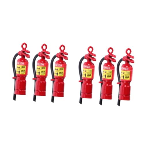 BESPORTBLE 6 Stück Miniatur Feuerlöscher Teiliges Metallmodell Puppenhaus Zubehör Langlebig Glatte Oberfläche für DIY Dekoration und Puppenhaus Landschaften von BESPORTBLE