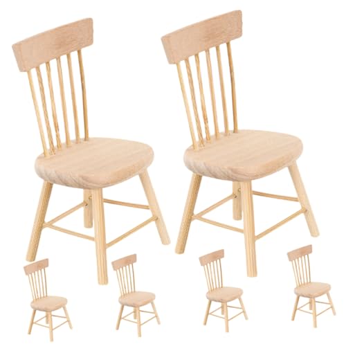 BESPORTBLE 6 Stück Miniatur Holzstuhl Teilig Stabile Puppenhaus Möbel Realistische Miniatur Stühle für DIY Puppenhaus Dekoration Geeignet für Wohn und Schlafzimmer BESPORTBLE 6 Stück Miniatur Holzstuhl Teilig Stabile Puppenhaus Möbel Realistische Miniatur Stühle für DIY Puppenhaus Dekoration Geeignet für Wohn und Schlafzimmer von BESPORTBLE