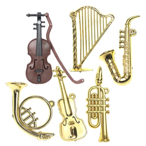 BESPORTBLE 6 Stück Miniatur Musikinstrumente Set für Puppenhaus Teiliges Zubehör mit Trompete Saxophon und Mehr für Kinderzimmer Dekoration und Kreatives BESPORTBLE 6 Stück Miniatur Musikinstrumente Set für Puppenhaus Teiliges Zubehör mit Trompete Saxophon und Mehr für Kinderzimmer Dekoration und Kreatives von BESPORTBLE