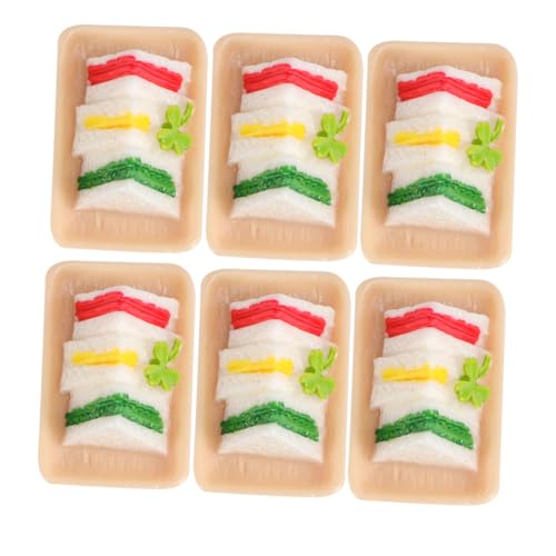 BESPORTBLE 6 Stück Miniatur Puppenhaus Holz Dessert Dekorationen Realistische Dreieckige Kuchenmodelle Leichte Langlebige Tisch und Fotorequisiten für Puppenhaus Zubehör von BESPORTBLE