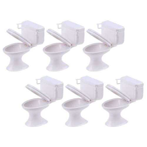 BESPORTBLE 6 Stück Miniatur-Toilettenmodelle Miniatur-Puppenhausmöbel Puppenhausdekorationen von BESPORTBLE