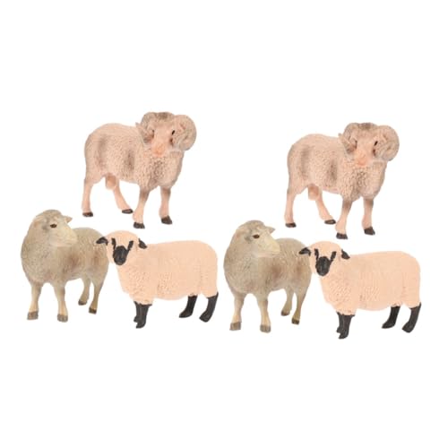 BESPORTBLE 6 Stück Realistische Schaf Figuren Teiliges aus Robustem Kunststoff Langlebige Tier Spielzeuge für Pädagogische Schafe für Fantasievolles und Landschaftsdekoration von BESPORTBLE