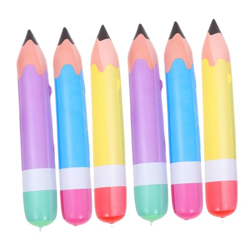 BESPORTBLE 6 Stück Teiliges Aufblasbares Bleistift Farbenfrohe PVC Partyballons für Schulanfang Klassenzimmer Deko Schnelle Luftbefüllung Leicht Transportierbar für Abschlussfeier und BESPORTBLE 6 Stück Teiliges Aufblasbares Bleistift Farbenfrohe PVC Partyballons für Schulanfang Klassenzimmer Deko Schnelle Luftbefüllung Leicht Transportierbar für Abschlussfeier und von BESPORTBLE