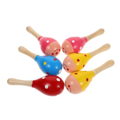 BESPORTBLE 6 Stück Teiliges Bunte Holzmaracas für Musikinstrumente für Geburtstagsfeiern Handpercussion für Farbiges Design Fördert Kreativität und Musikalische Fähigkeiten BESPORTBLE 6 Stück Teiliges Bunte Holzmaracas für Musikinstrumente für Geburtstagsfeiern Handpercussion für Farbiges Design Fördert Kreativität und Musikalische Fähigkeiten von BESPORTBLE