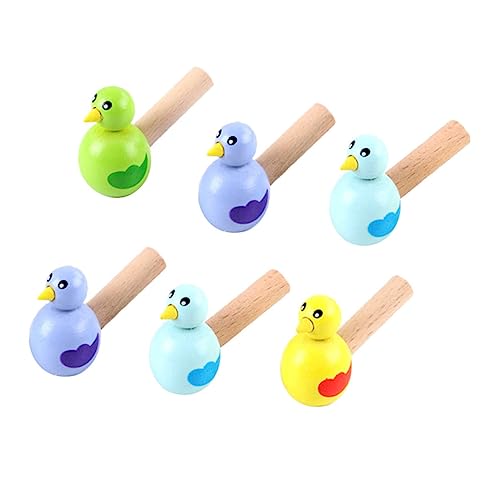 BESPORTBLE 6 Stück Teiliges Bunte Holzpfeifen Vogelspielzeug für Glatte Oberfläche Sicher und Geruchlos und Partygeschenk für Kindergeburtstag und Feiertage Zufällige Farbe Zufällige Farbe von BESPORTBLE