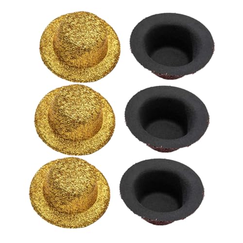BESPORTBLE 6 Stück Teiliges Bunte Pailletten Mini Top Hats Kleine DIY Hüte für Puppen Haustiere Vielseitige Bastel accessoires Langlebige Materialien Party Zufällige Farbe Zufällige Farbe von BESPORTBLE