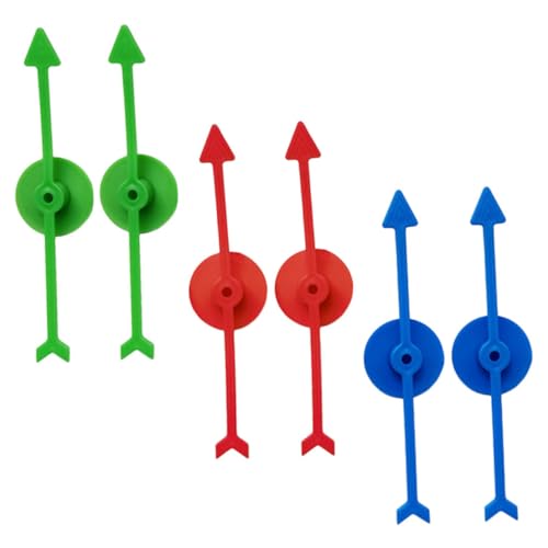 BESPORTBLE 6 Stück Teiliges Bunte Spielzeiger Kunststoff DIY Pfeile für Drehbare Zahlen Drehspiel Spieltafel Zubehör Lernspielzeug für Familien von BESPORTBLE