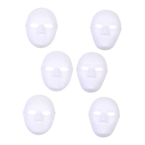 BESPORTBLE 6 Stück Teiliges DIY Papiermasken zum Bemalen Unbemalte Weiße Masken für Männer und Frauen Leicht Bemalbare und Partymasken für Kreative Kostüme und Festdekorationen BESPORTBLE 6 Stück Teiliges DIY Papiermasken zum Bemalen Unbemalte Weiße Masken für Männer und Frauen Leicht Bemalbare und Partymasken für Kreative Kostüme und Festdekorationen von BESPORTBLE