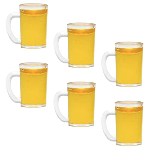 BESPORTBLE 6 Stück Teiliges Dekorative Miniatur Bierkrüge Realistische Puppenhaus Zubehör für DIY Projekte für Mini Häuser und Kreative Bastelideen von BESPORTBLE