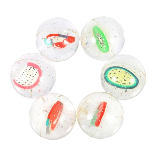 BESPORTBLE 6 Stück Teiliges Fruchtige Gummibälle Springbälle für Kleine Bunte Hüpfbälle aus Sicherem Material Fördert Hand Fuß Koordination und Sorgt für Drinnen und Draußen Spaß von BESPORTBLE