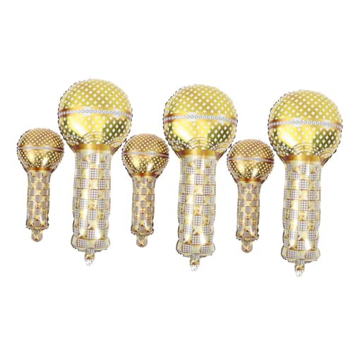 BESPORTBLE 6 Stück Teiliges Goldene Folienmikrofon Ballons Langlebige Aufblasbare Partydeko Wetterfeste Mikrofonform für Geburtstagsfeiern Ktv und Indoor Outdoor Veranstaltungen BESPORTBLE 6 Stück Teiliges Goldene Folienmikrofon Ballons Langlebige Aufblasbare Partydeko Wetterfeste Mikrofonform für Geburtstagsfeiern Ktv und Indoor Outdoor Veranstaltungen von BESPORTBLE