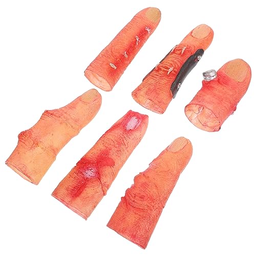 BESPORTBLE 6 Stück Teiliges Halloween Deko mit Realistischen Vinyl Fingern Stabile und Langlebige Halloween Requisiten für Party Haunted House und Gruselige Innenraumdekoration BESPORTBLE 6 Stück Teiliges Halloween Deko mit Realistischen Vinyl Fingern Stabile und Langlebige Halloween Requisiten für Party Haunted House und Gruselige Innenraumdekoration von BESPORTBLE