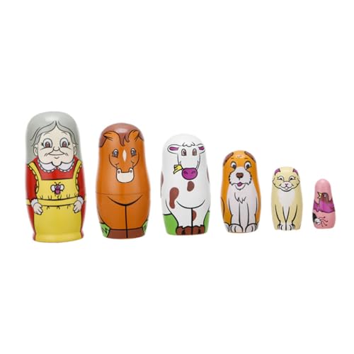 BESPORTBLE 6 Stück Teiliges Handbemalte Holz Nistpuppen Bunte Russische Nistpuppen Kreative und Dekorative Sammelfiguren Geschenkidee BESPORTBLE 6 Stück Teiliges Handbemalte Holz Nistpuppen Bunte Russische Nistpuppen Kreative und Dekorative Sammelfiguren Geschenkidee von BESPORTBLE