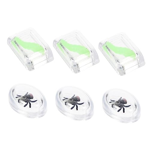 BESPORTBLE 6 Stück Teiliges Kleine Eiswürfel Spielzeuge mit Realistischen Insekten für Streiche Gruselige Party Trickspielzeuge mit Täuschend Echtem Design von BESPORTBLE