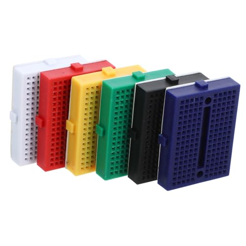 BESPORTBLE 6 Stück Teiliges Mini Steckbrett Farbig Breadboards für Wissenschaftliche Experimente Lötfreie Steckplatinen mit Stabiler Pin Halterung Langlebig und Modular für Kleine von BESPORTBLE