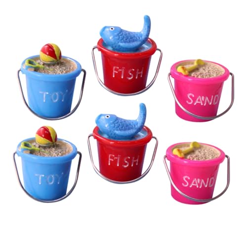 BESPORTBLE 6 Stück Teiliges Mini Strand Eimer aus Kunstharz Süße Micro Landschaft Deko mit Fisch und Ball für Sukkulenten Blumentopf Sand Tisch Modell DIY Bastelmaterial in Rot Blau Rosé BESPORTBLE 6 Stück Teiliges Mini Strand Eimer aus Kunstharz Süße Micro Landschaft Deko mit Fisch und Ball für Sukkulenten Blumentopf Sand Tisch Modell DIY Bastelmaterial in Rot Blau Rosé von BESPORTBLE