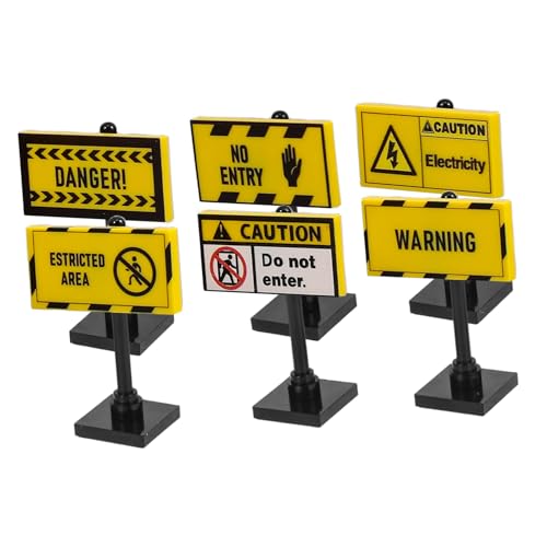 BESPORTBLE 6 Stück Teiliges Mini Verkehrszeichen Interaktive Straßenbeschilderung für DIY Lernspielzeug zur Verkehrserziehung für Kreative und Logisches von BESPORTBLE