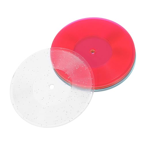 BESPORTBLE 6 Stück Teiliges Miniatur Schallplatten Dekorationsmodell für Puppenhäuser Realistische Vinyl Schallplatten für Mikro Landschaft und Mini Haus Dekoration von BESPORTBLE