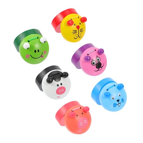 BESPORTBLE 6 Stück Teiliges Percussion Cartoon Kastagnetten aus Holz Musikinstrument für Kleinkinder Fördert Rhythmusgefühl und Klangempfindlichkeit Sicher und Leicht BESPORTBLE 6 Stück Teiliges Percussion Cartoon Kastagnetten aus Holz Musikinstrument für Kleinkinder Fördert Rhythmusgefühl und Klangempfindlichkeit Sicher und Leicht von BESPORTBLE