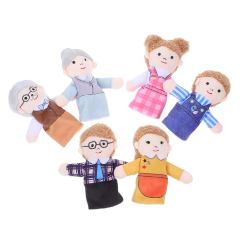 BESPORTBLE 6 Stück Teiliges Plüsch Familie Weiche Handpuppen für Pädagogisch Interaktives Rollenspiel Kreative Erzählspiele Lernspielzeug für Kleinkinder und Vorschulkinder von BESPORTBLE