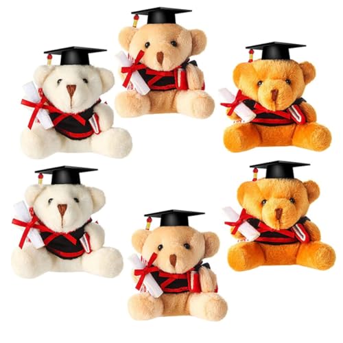 BESPORTBLE 6 Stück Teiliges Plüschbär Schlüsselanhänger Kleine Abschlussbären in Weiß und Braun Weiche Schulranzen Anhänger Niedliche Doktorbär Pendants für Abschlussfeier Dekorationen BESPORTBLE 6 Stück Teiliges Plüschbär Schlüsselanhänger Kleine Abschlussbären in Weiß und Braun Weiche Schulranzen Anhänger Niedliche Doktorbär Pendants für Abschlussfeier Dekorationen von BESPORTBLE
