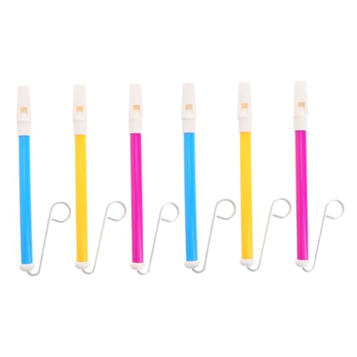 BESPORTBLE 6 Stück Teiliges Push Pull Flöten Tragbare Musikinstrumente für Melodische Slide Whistles in Farben Musikspielzeug für Junge Mädchen und Jungen Langlebig und Leicht zu von BESPORTBLE