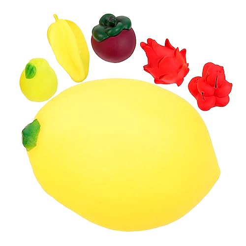 BESPORTBLE 6 Stück Teiliges Quetschspielzeug aus Obst Stressabbau für Dehnbares und Flexibles für Badewanne und Fördert Motorische Fähigkeiten und Fantasie von BESPORTBLE