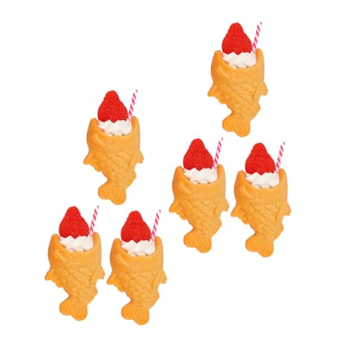 BESPORTBLE 6 Stück Teiliges Realistische Japanische Food Modelle aus Langlebigem Lebensechte Simulation von Taiyaki Snack Deko Detailreiche Essensanhänger für DIY und Szenengestaltung von BESPORTBLE