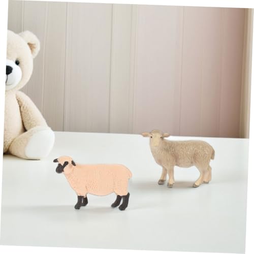 BESPORTBLE 6 Stück Teiliges Realistische Schaf Figuren aus Kunststoff Detailgetreue Bauernhof Tiere für Kleinkinder Lebensechte Schafmodelle als Bauernhof Dekoration und Lernspielzeug von BESPORTBLE