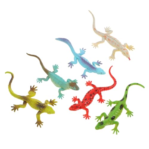 BESPORTBLE 6 Stück Teiliges Realistisches Eidechsen aus Kunststoff Sichere Glatte Oberfläche Lebensechte Reptilien Figuren für Pädagogisches Tierfiguren für Spiel und Dekoration von BESPORTBLE