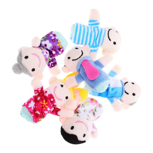 BESPORTBLE 6 Stück Teiliges Realistisches Familien Handpuppen aus Weichem für Kreatives Rollenspiel und Geschichtenerzählen Bequem Tragbar Farbenfroh als Geburtstagsgeschenk und von BESPORTBLE