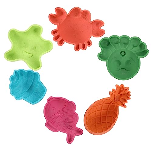 BESPORTBLE 6 Stück Teiliges Sandspielzeug Set Strandspielzeug mit Sandformen für Kreatives im Sand Fördert Kreativität und Soziale Fähigkeiten Zufällige Farbe von BESPORTBLE