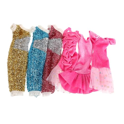 BESPORTBLE 6 Stück Teiliges Set Glitzerndes Kleid für Puppen Einseitiges Partykleid für Sommerfeste Bälle Vielseitige Puppenkleidung für Kreative Spielstunden BESPORTBLE 6 Stück Teiliges Set Glitzerndes Kleid für Puppen Einseitiges Partykleid für Sommerfeste Bälle Vielseitige Puppenkleidung für Kreative Spielstunden von BESPORTBLE