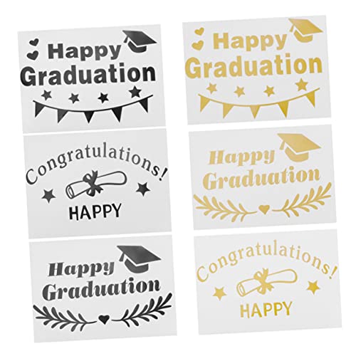 BESPORTBLE 6 Stück Teiliges Set Transparente Ballonaufkleber für Abschlussfeiern Kreative Buchstabenstickers für Partys und Schulfeiern Einfache Anwendung für Studenten und Absolventen von BESPORTBLE