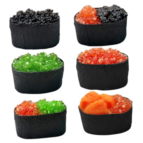BESPORTBLE 6 Stück Teiliges Simuliertes Sushi Realistisches Japanisches Kunstsushi Dekorationsmodell Wiederverwendbar für Restaurant Foto Requisiten Party und Hochzeit von BESPORTBLE