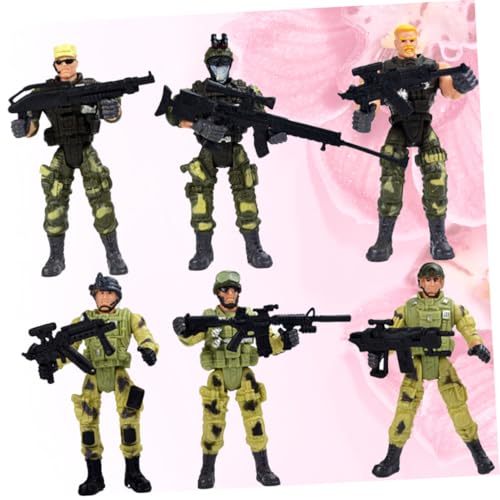 BESPORTBLE 6 Stück Teiliges Special Forces Bewegliche Figuren Abnehmbar für Jungen Mädchen Interaktives Eltern Junge Mädchen Rollenspiel Pädagogisch Sicher Kunststoff von BESPORTBLE