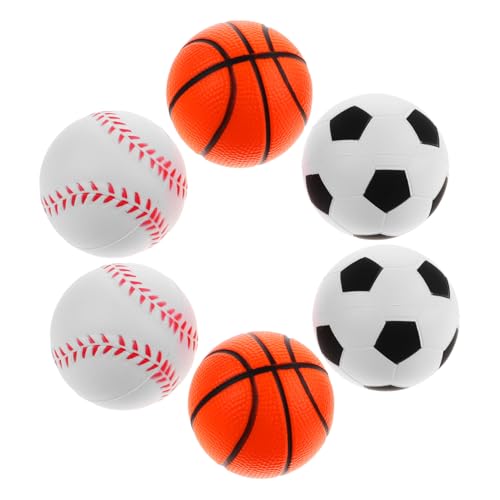 BESPORTBLE 6 Stück Teiliges Sport Quetschbälle aus Pu Schaum Mini Fußball Basketball Baseball Entspannendes Handspielzeug für Stressabbau und Sensorisches Training für Erwachsene BESPORTBLE 6 Stück Teiliges Sport Quetschbälle aus Pu Schaum Mini Fußball Basketball Baseball Entspannendes Handspielzeug für Stressabbau und Sensorisches Training für Erwachsene von BESPORTBLE
