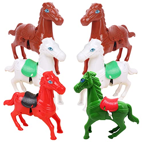 BESPORTBLE 6stücke Aufziehspielzeug Pferd Für Junge Mädchen Wiederverwendbar Aufziehspielzeug Lustiges Spielzeug Kleine Spielzeugpferde Pädagogisches Pferdespielzeug Ohne Strom Hand-Auge- von BESPORTBLE