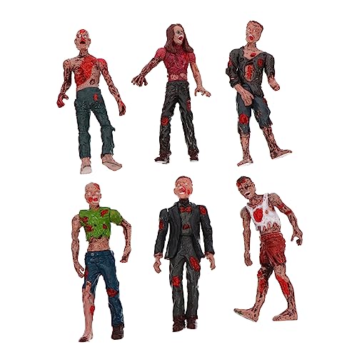 BESPORTBLE 6 Stück Teiliges Zombie Modell Realistische Halloween Deko Bewegliche Horror Figuren für Grusel Partys und Spukhaus Dekoration von BESPORTBLE