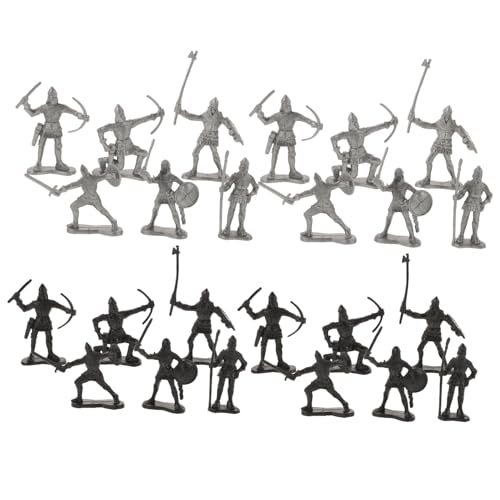 BESPORTBLE 60 Stück Teiliges Mittelalterliches Soldaten Spielset mit Römischen Kriegern Robusten Kunststofffiguren Schwarz Silber Detailgetreu Gestaltete Mini Militärmodelle für Sammler BESPORTBLE 60 Stück Teiliges Mittelalterliches Soldaten Spielset mit Römischen Kriegern Robusten Kunststofffiguren Schwarz Silber Detailgetreu Gestaltete Mini Militärmodelle für Sammler von BESPORTBLE