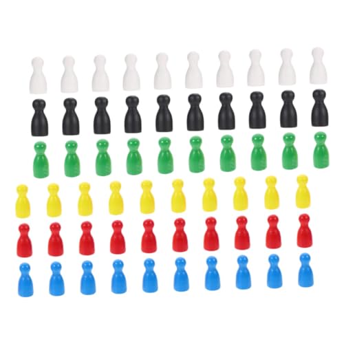 BESPORTBLE 60 Teiliges Strategiespiel Zubehör Einfarbige Spielfiguren Brettspielfiguren Spielkomponenten Spielfiguren Tabletop Kleinspielzubehör Brettspielzubehör von BESPORTBLE