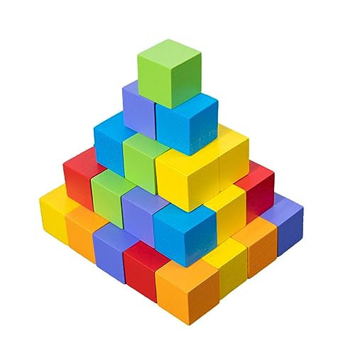 BESPORTBLE 60Stücke Bausteine Für Geometrische Holzspielzeuge Lernspielzeug Kreativität Und Motorischen Fähigkeiten Für Eltern Aktivitäten von BESPORTBLE