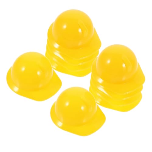 BESPORTBLE 60Stücke Mini Bauhelme Kleine Dekoration Für DIY Projekte Flaschen Topper Puppen Accessoires Vogel Und Haustierhut von BESPORTBLE