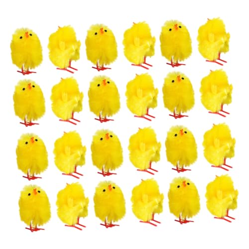BESPORTBLE 60Stücke Plüschfiguren Flauschige Küken Deko Für Ostern Mini Kuscheltiere Tischdeko Und Partygestaltung Figuren Für Erwachsene von BESPORTBLE