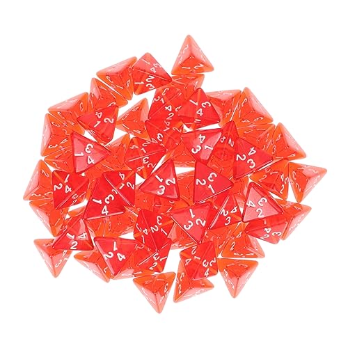 BESPORTBLE 60Stücke Polyedrische Set Trpg Für Brettspiele Transparente Rote Mit Würfelschale Für Tischspiele Und Rollenspiele von BESPORTBLE
