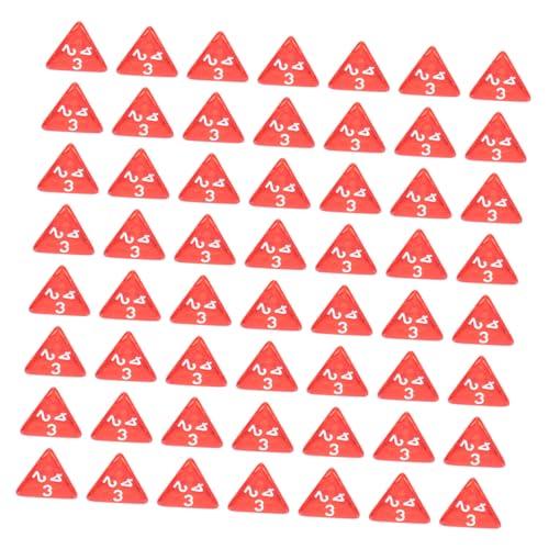 BESPORTBLE 60Stücke Teiliges Polyedrisches Würfelset Transparente Rote Kinderwürfel Für Rollenspiele Brettspiele Und Tischunterhaltung Für Trpg von BESPORTBLE