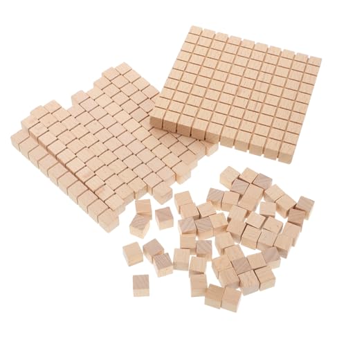 BESPORTBLE 61 Stück Teiliges Holz Mathe bausteine Lernwürfel für Zählblöcke für Grundschule Pädagogisches Mathematikspielzeug zur Logisches Denken und Kreativität von BESPORTBLE